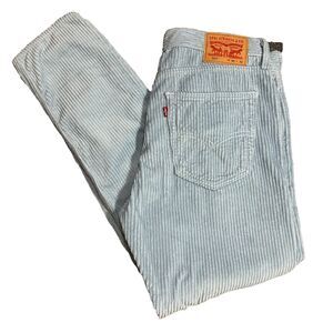 NWT Levi's 512 Slim Taper Men's Light Blue 36 36x30 Thick Corduroy Jeans Pants